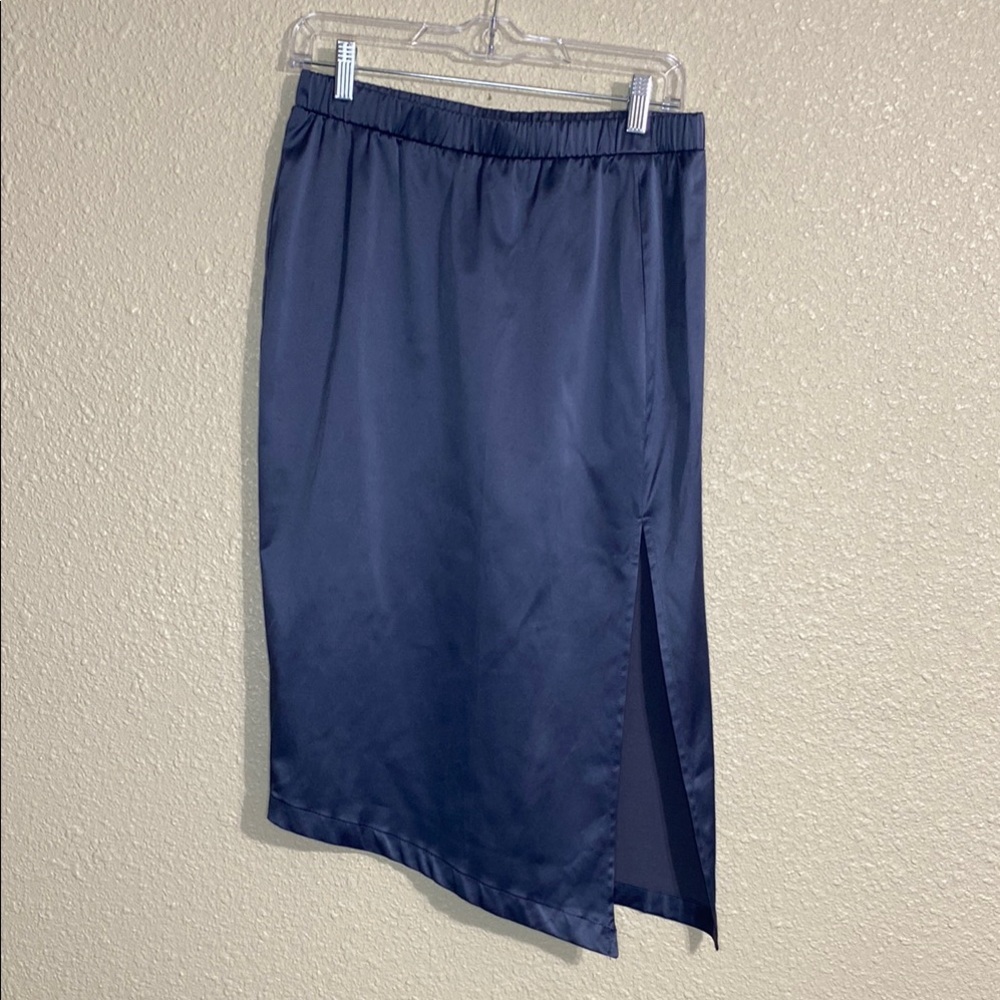 NWT Harlowe & Graham Gray Asymmetrical Hem Skirt Size M